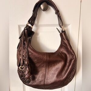 Y2K Brighton Rich Brown Leather Hobo Bag